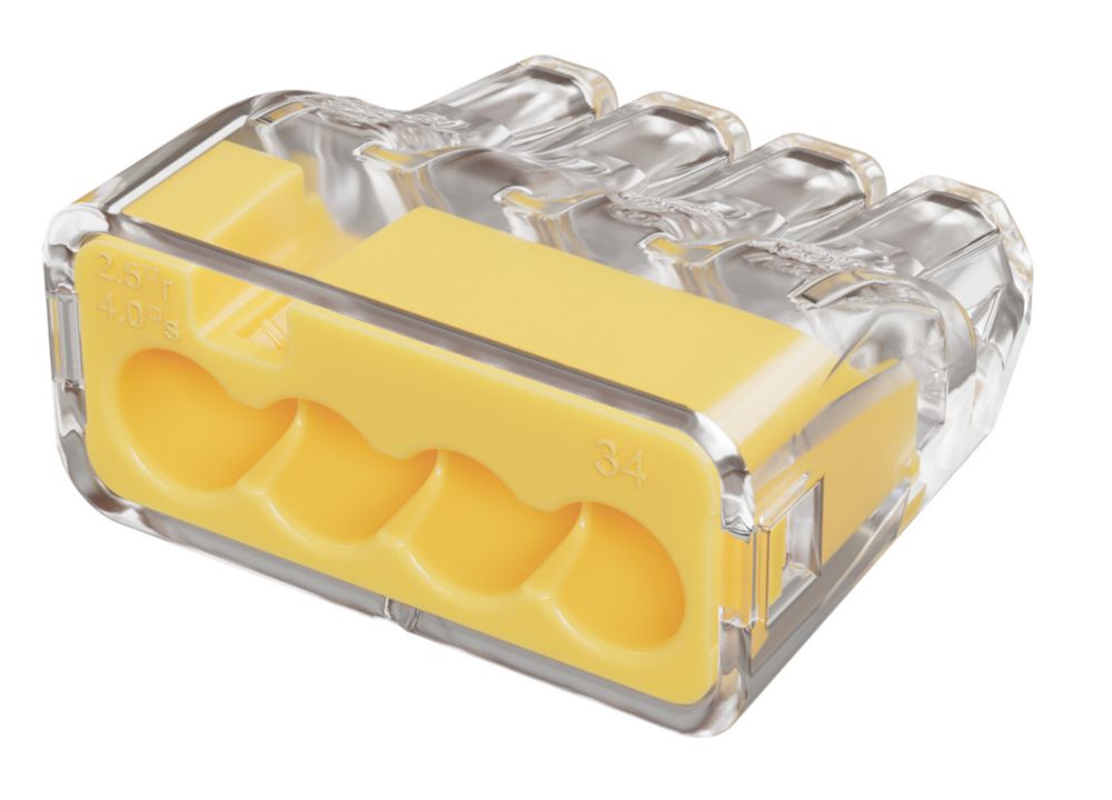 Image of Ideal 32A 4-Way Push-Wire Connector 100 Pack 