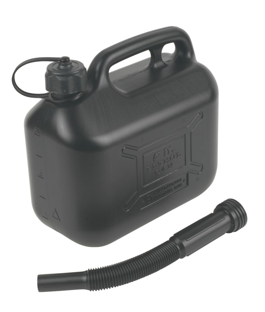 Image of Hilka Pro-Craft Plastic Fuel Can Black 5Ltr 