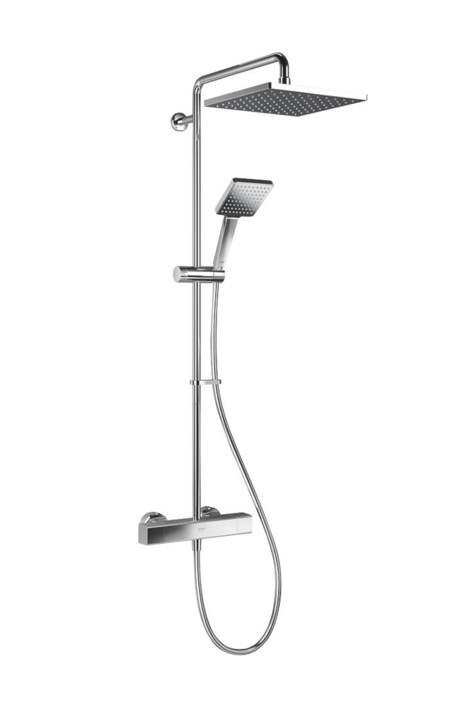 Image of Mira Honesty ERD Rear-Fed Exposed Chrome Thermostatic Diverter Mixer Shower 