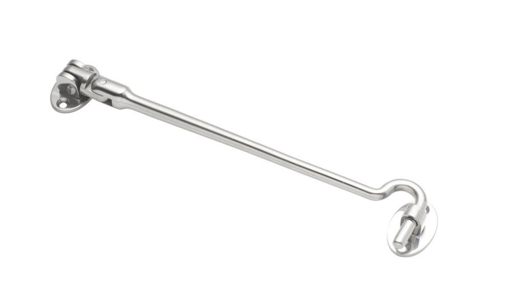 Image of Eurospec Silent Pattern Cabin Hook Bright Stainless Steel 200mm 