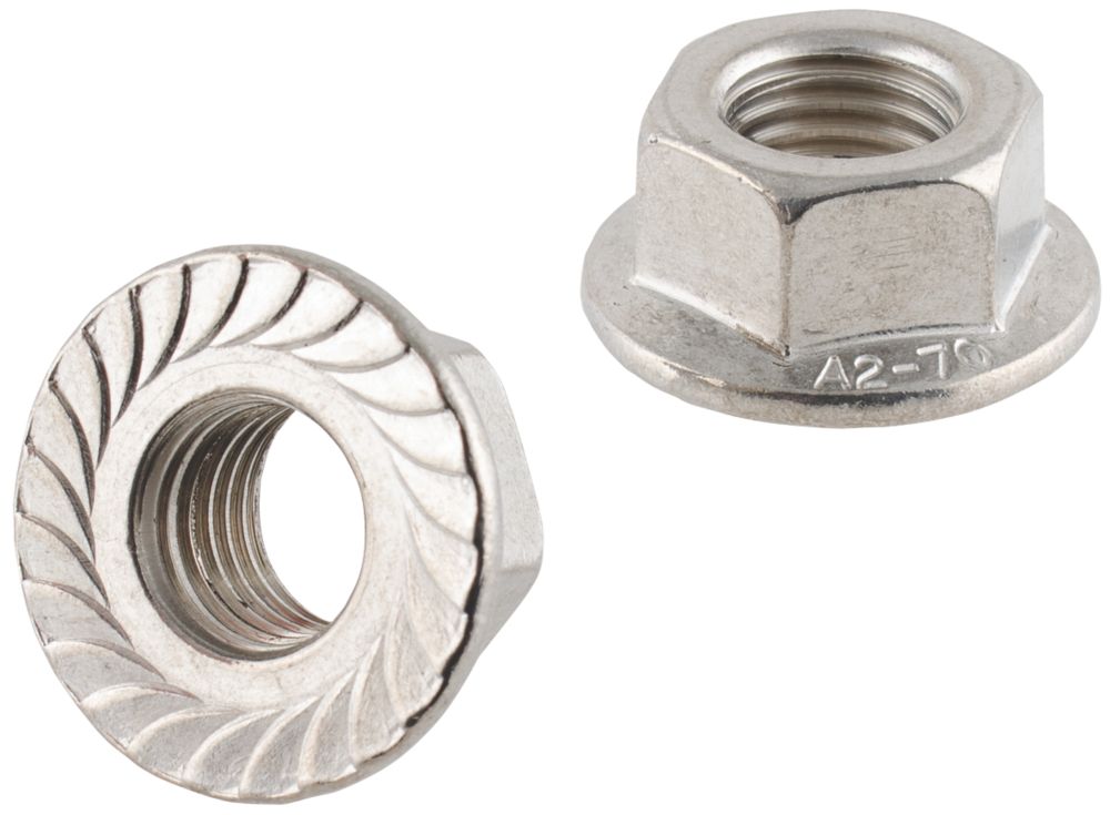 Image of Easyfix A2 Stainless Steel Flange Head Nuts M16 50 Pack 