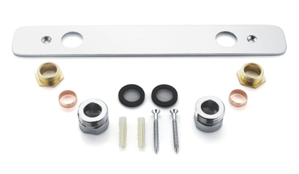 Image of Highlife Bathrooms Shower Fixing Plate Chrome 