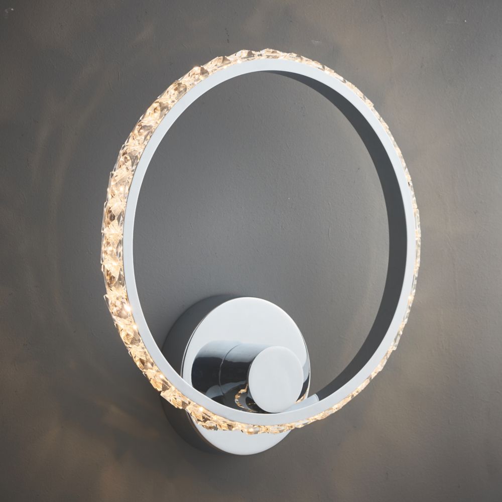 Image of Quay Design Reena LED Integrated Wall Light Chrome 6W 580lm 