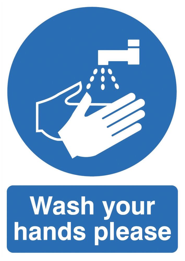 Image of "Wash Your Hands Please" Sign 420mm x 297mm 