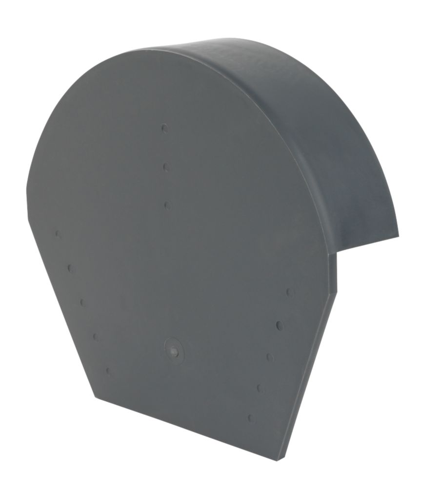 Image of Glidevale Grey Universal Dry Verge Half Round Ridge Caps 2 Pack 