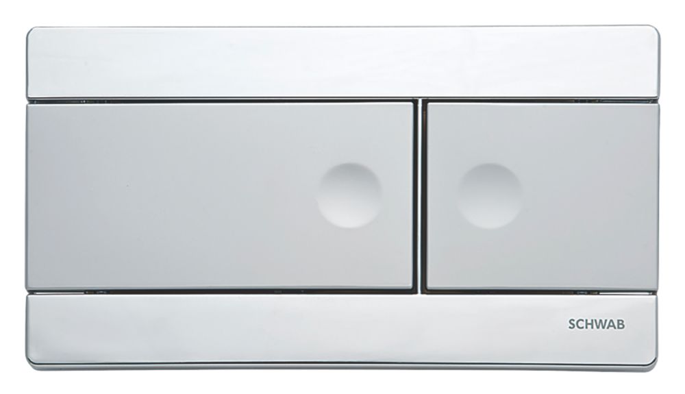 Image of Fluidmaster Schwab Line 360167 Dual-Flush Flushing Plate Gloss/Matt Chrome 