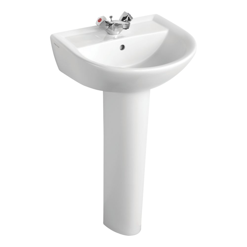 Image of Armitage Shanks Sandringham 21 Full Pedestal Basin 1 Tap Hole 550mm 
