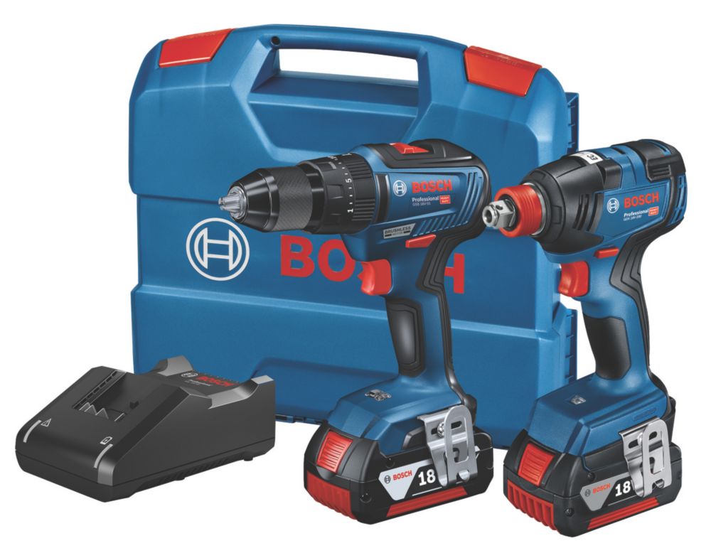 Image of Bosch 0615990M71 18V 2 x 5.0Ah Li-Ion Coolpack Brushless Cordless Twin Pack 