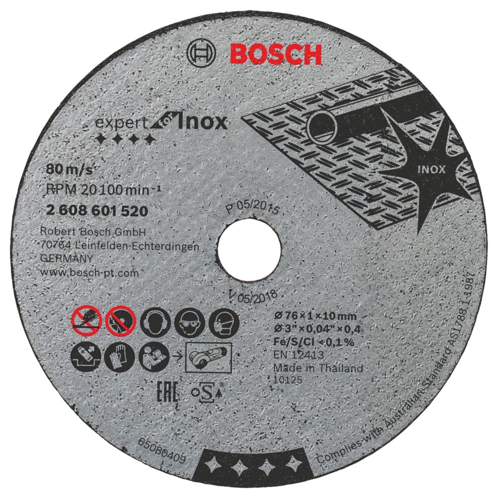 Image of Bosch Expert Stainless Steel Cutting Discs 3" 