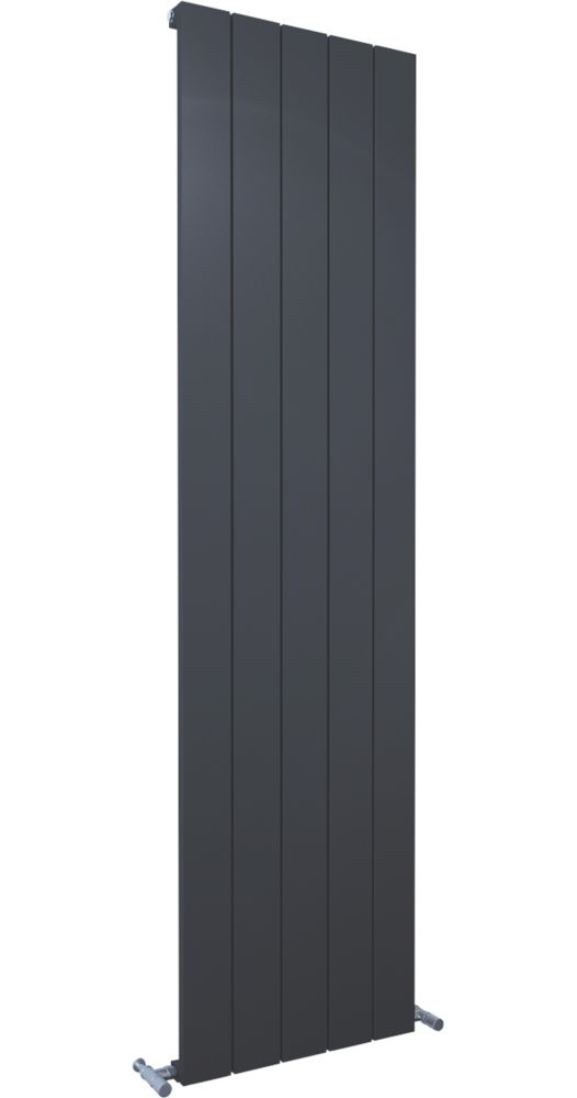 Image of Kudox AluLite Flat Aluminium Radiator 1800mm x 470mm Black 3897BTU 