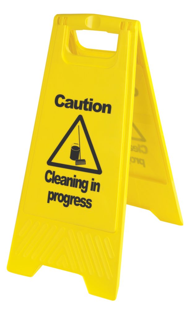 Image of Caution Cleaning in Progress A-Frame Safety Sign 600mm x 290mm 