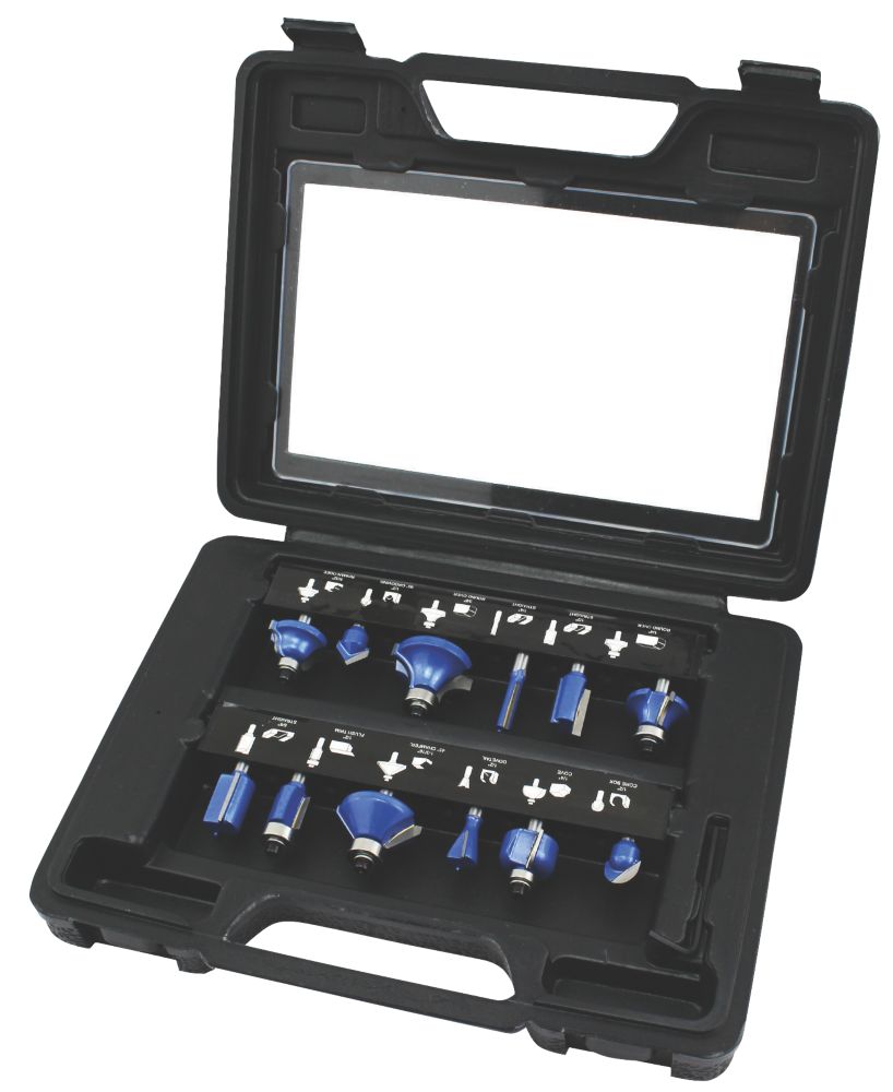 Image of 1/4" Shank Router Bit Set 12 Pieces 