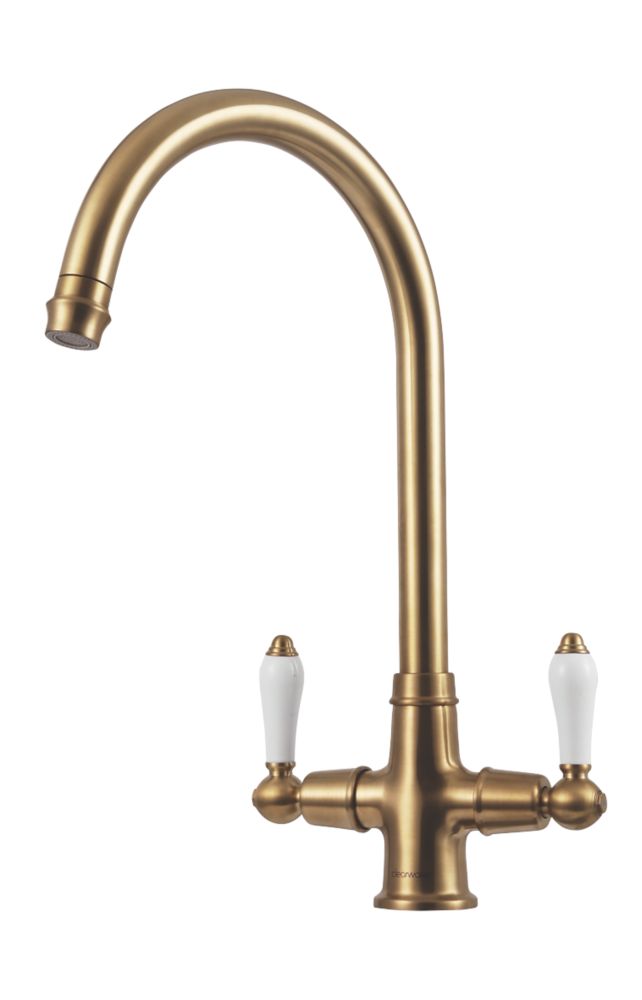 Image of Clearwater Elegance Dual-Lever Monobloc Tap Brushed Bronze PVD 