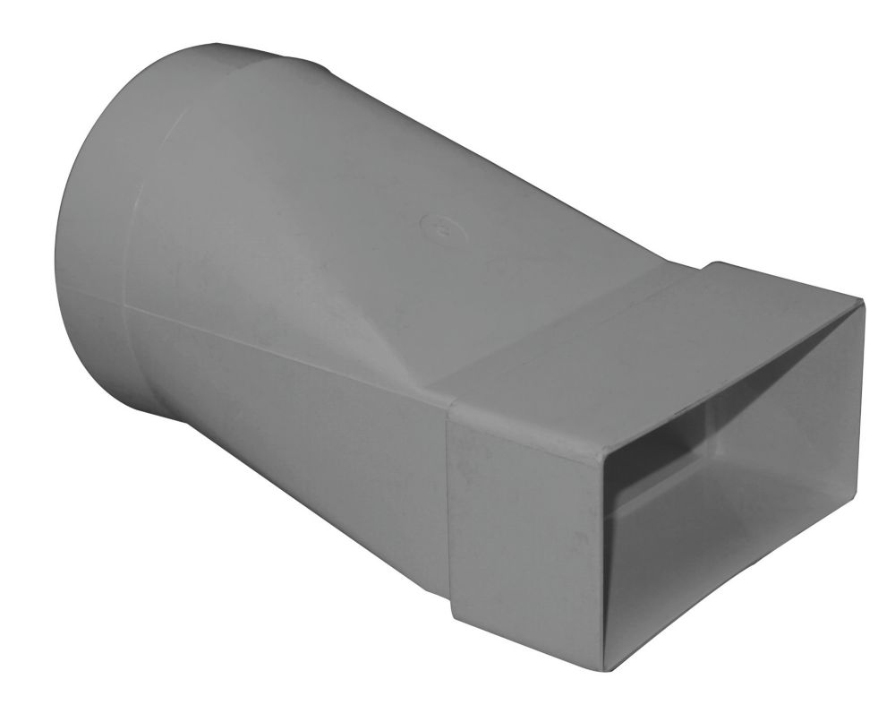 Image of Manrose Round Pipe to Rectangular Channel Connector White 120mm 