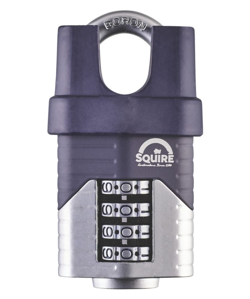 Image of Squire Vulcan Die-Cast Steel Weatherproof Closed Shackle Combination High Security Padlock Blue / Chrome 50mm 