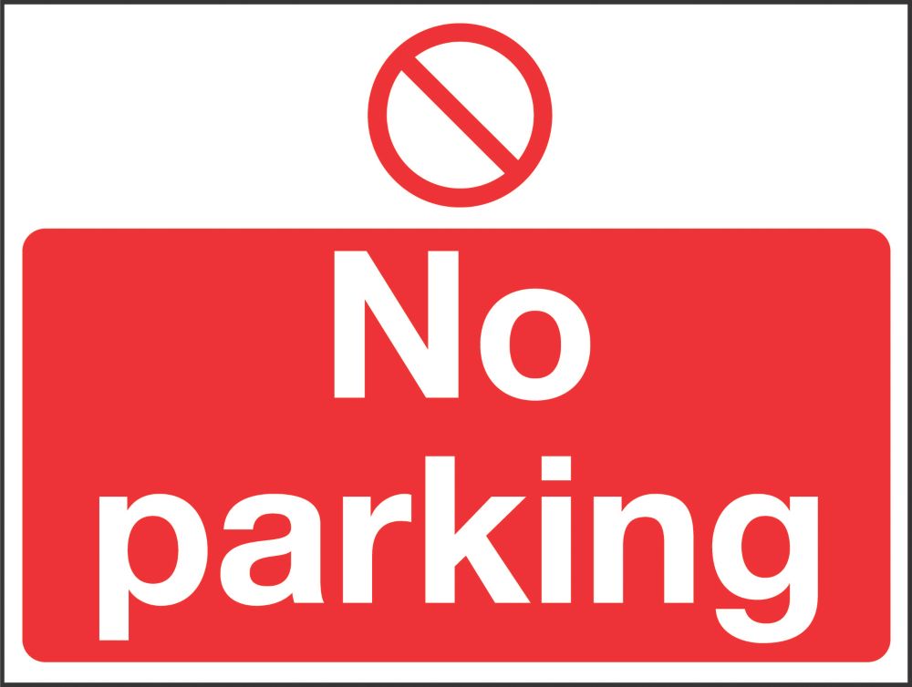 Image of "No Parking" Sign 300mm x 400mm 