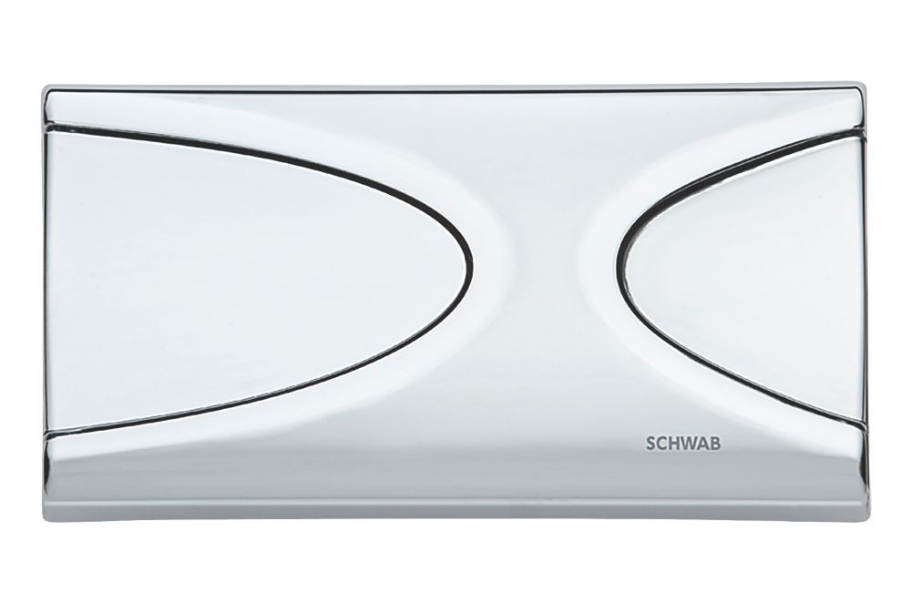 Image of Fluidmaster Schwab Targa 227719 Dual-Flush Flushing Plate Gloss Chrome 