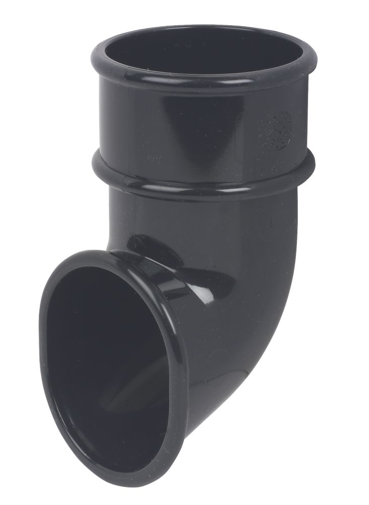 Image of FloPlast Mini Line Round Downpipe Shoe Black 50mm 