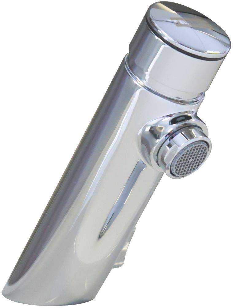 Image of F3S-Mix Self-Closing Non-Concussive Commercial Bathroom Pillar Mixer Tap Chrome 