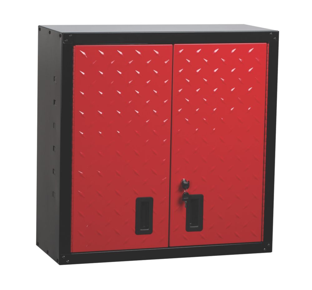 Image of Hilka Pro-Craft Red / Black Garage Wall Unit 764mm x 306mm x 768mm 