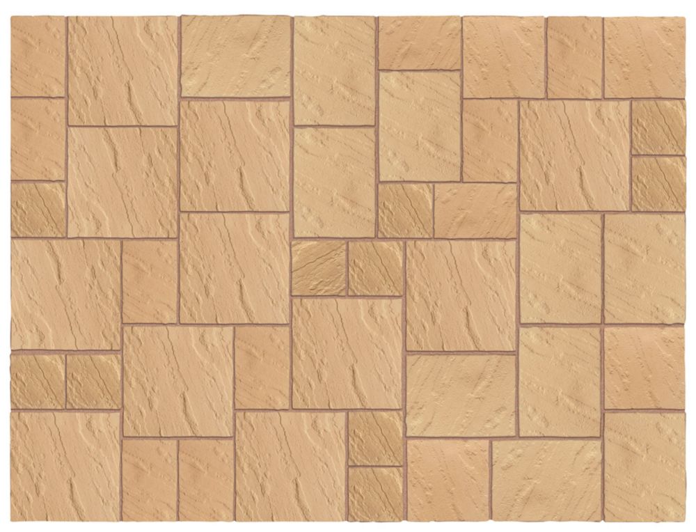 Image of Kelkay Abbey Patio Kit York Gold 10.22mÂ² 45 Pack 