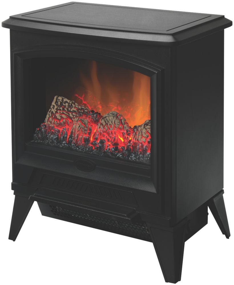Image of Dimplex Casper Black Electric Stove with Built-In Fan Heater 440mm x 571mm 