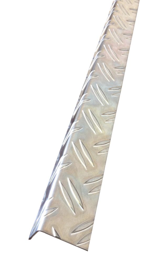 Image of Rothley Checkerplate Aluminium Angles 2500mm x 30mm x 54mm 3 Pack 