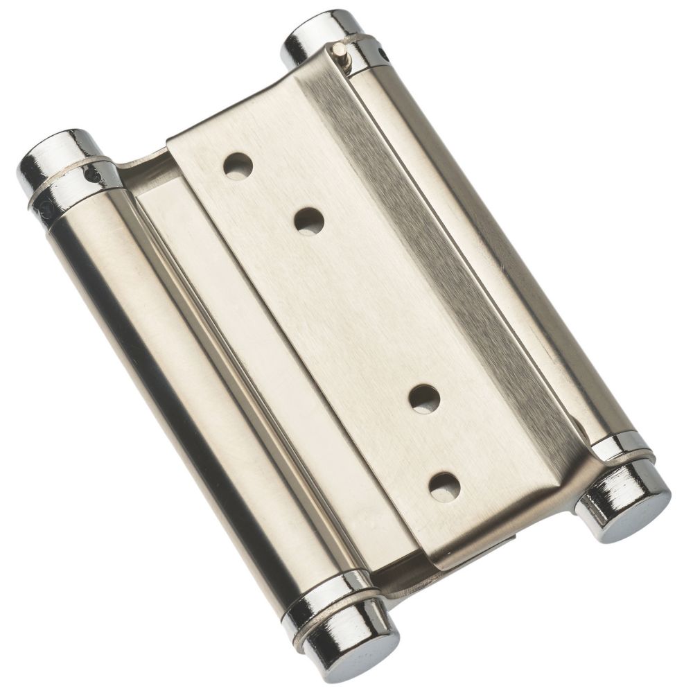 Image of Smith & Locke Satin Nickel Spring Hinge 102mm x 137mm 