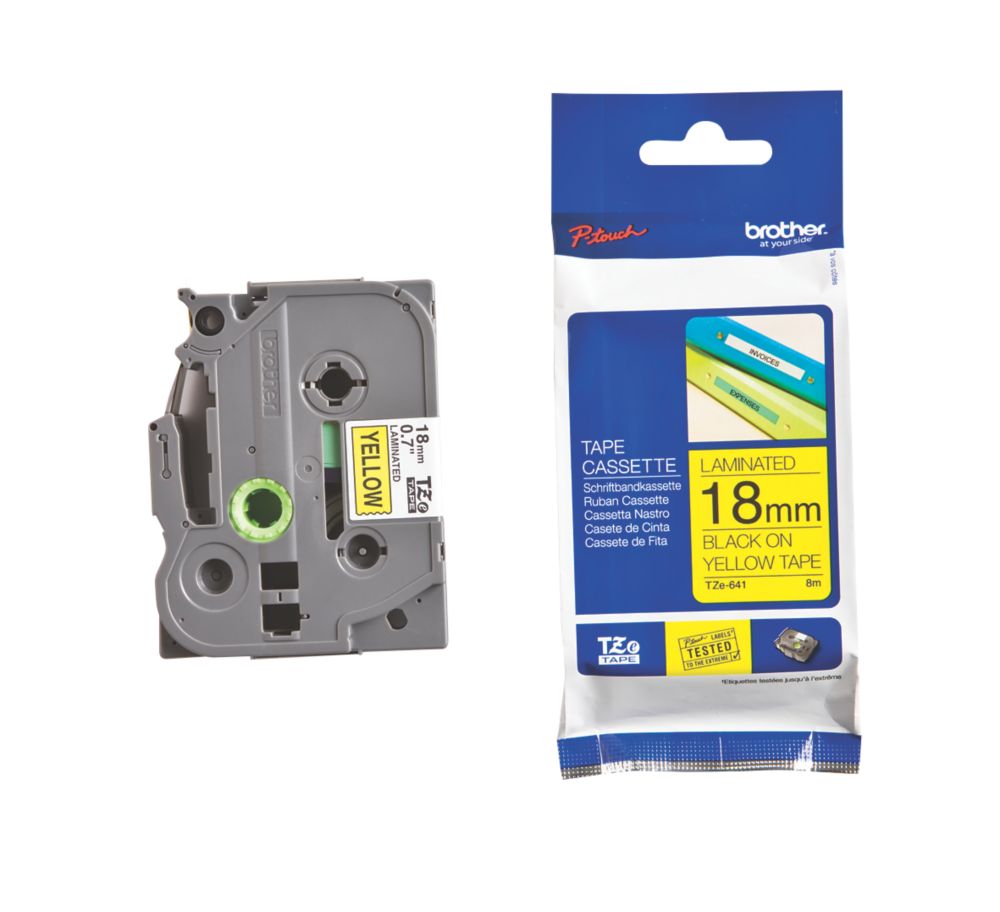 Image of Brother TZe-641 Labelling Tape 18mm x 8m 