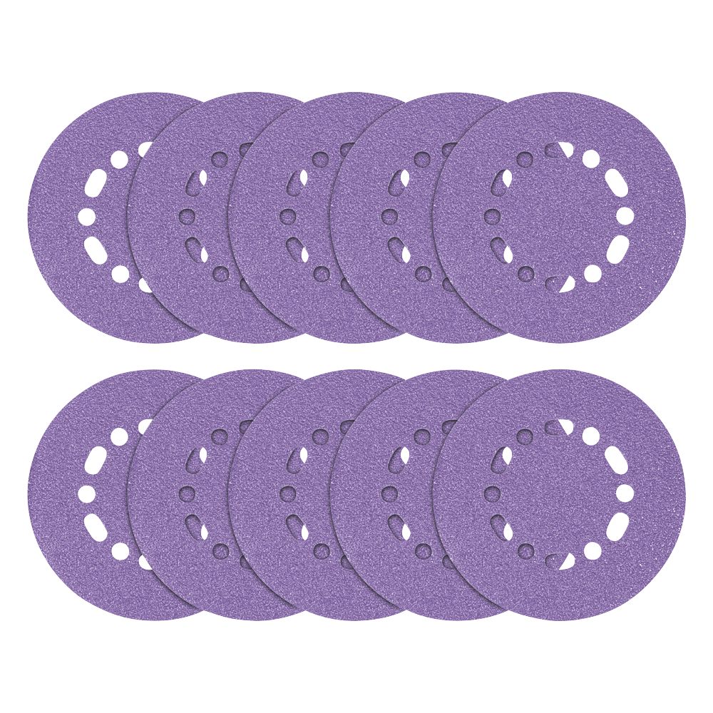 Image of Trend AB/150/80Z Random Orbit Sanding Discs Punched 150mm 80 Grit 10 Pack 