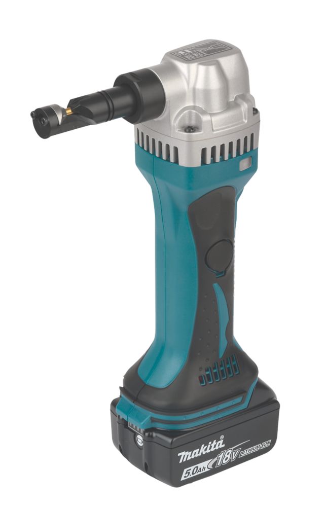 Image of Makita DJN161RTJ 18V 2 x 5.0Ah Li-Ion LXT Cordless 1.6mm Nibbler 