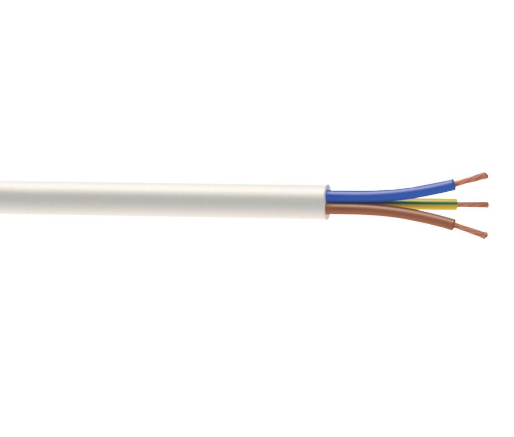 Image of Time 2183Y White 3-Core 0.75mmÂ² Flexible Cable 50m Drum 