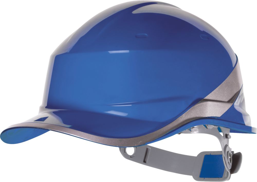 Image of Delta Plus Diamond V Premium Push-Button Safety Helmet Blue 