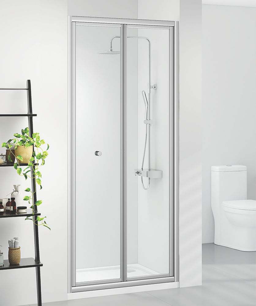 Image of Triton Neo Six Framed Rectangular Bi-Fold Shower Door Chrome 800mm x 1850mm 