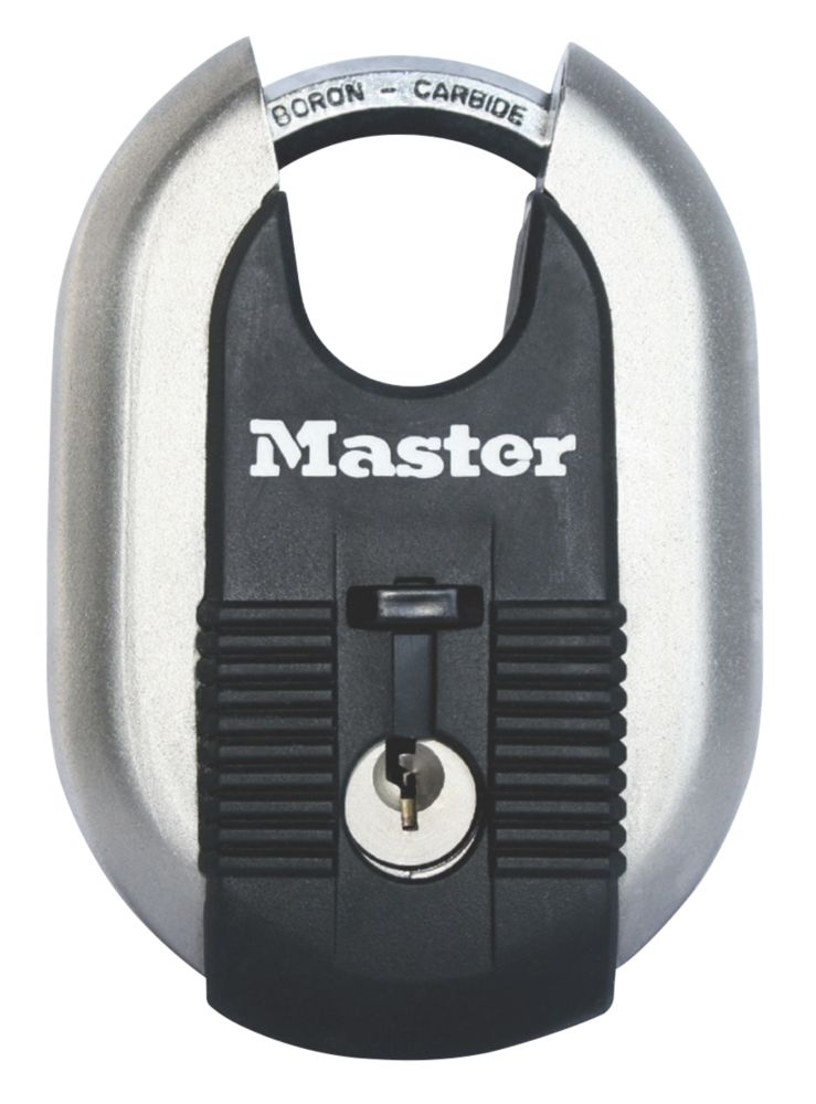 Image of Master Lock Excell Stainless Steel Weatherproof Closed Shackle Disc Padlock 60mm 