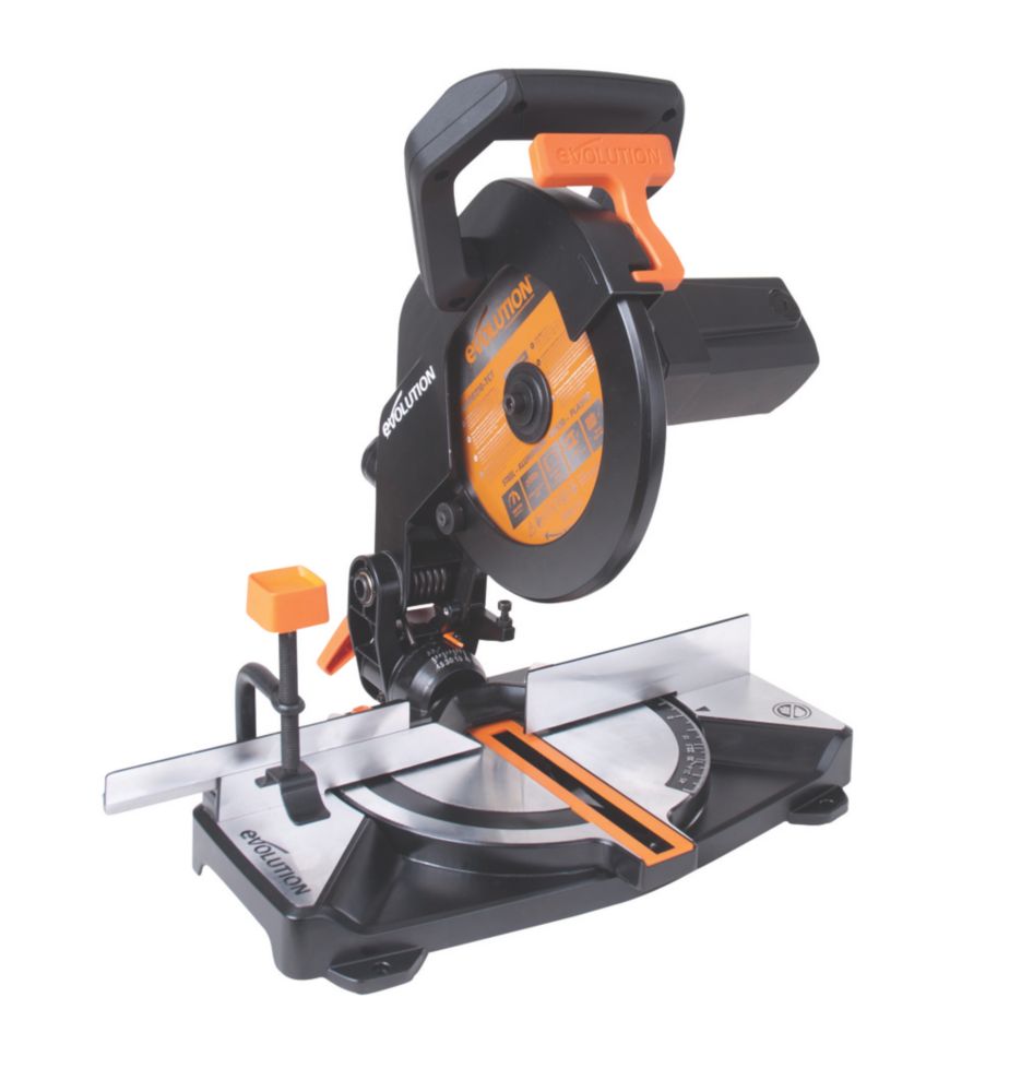 Image of Evolution R210CMS 210mm Electric Single-Bevel Multi material Compound Mitre Saw 220-240V 