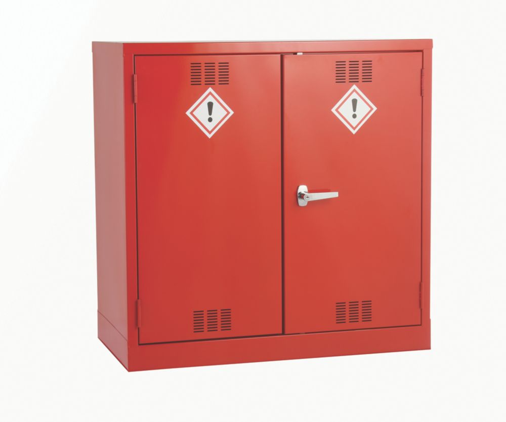 Image of 1-Shelf Pesticide Cabinet Red 915mm x 457mm x 915mm 