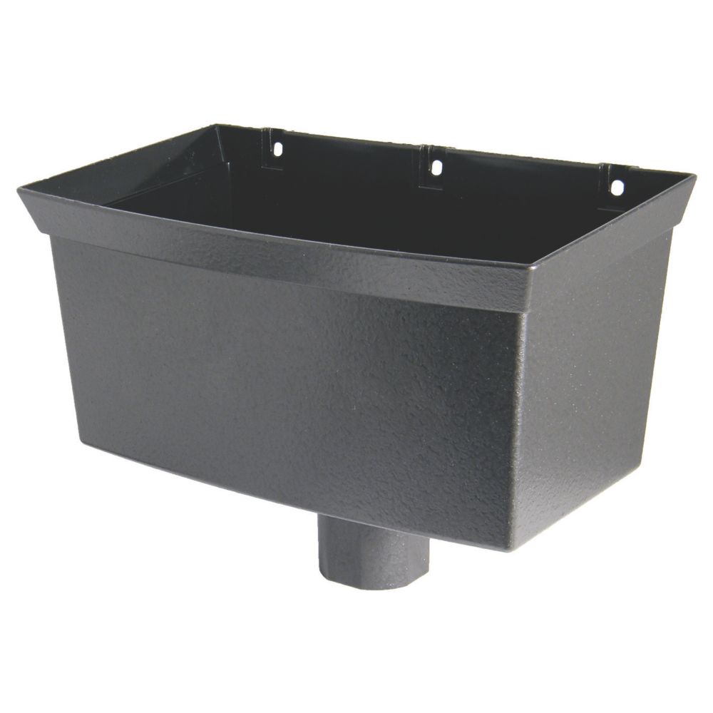 Image of FloPlast Cast Iron Effect Universal Hopper 65-68mm Black 
