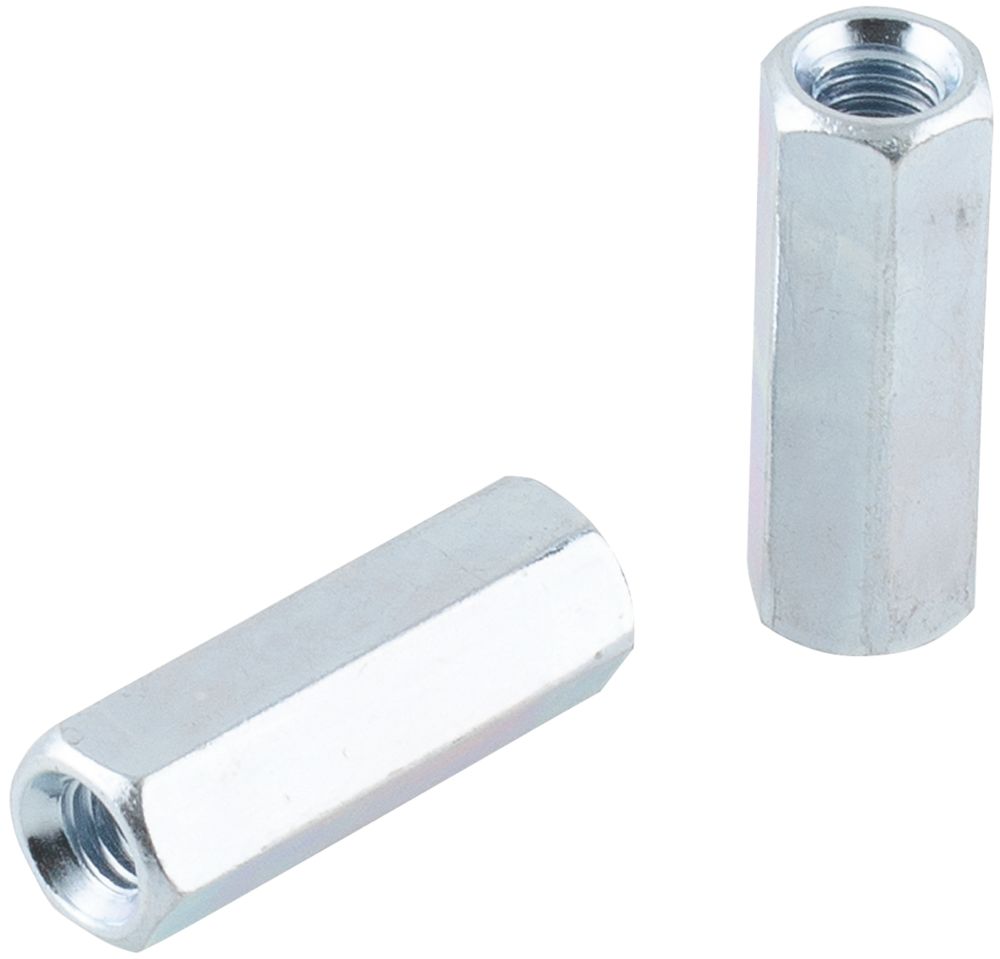 Image of Easyfix Carbon Steel Threaded Rod Connecting Nuts M6 10 Pack 