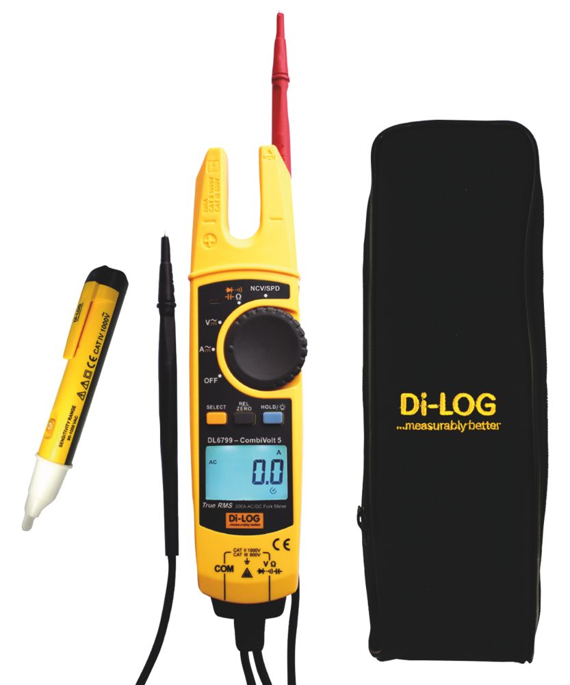 Image of Di-Log AC/DC Open-Jaw True RMS Electrical Tester 200A 