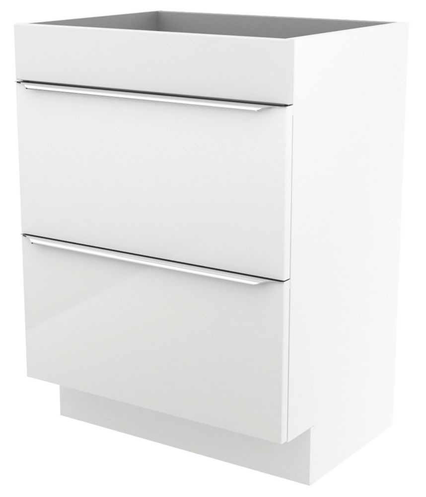 Image of Imandra Freestanding Vanity Unit Gloss White 600mm x 450mm x 820mm 