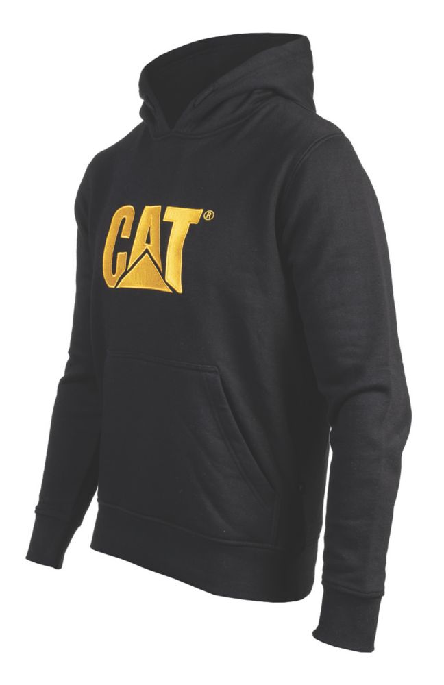 Image of CAT Trademark Hooded Sweatshirt Black XXX Large 54-56" Chest 