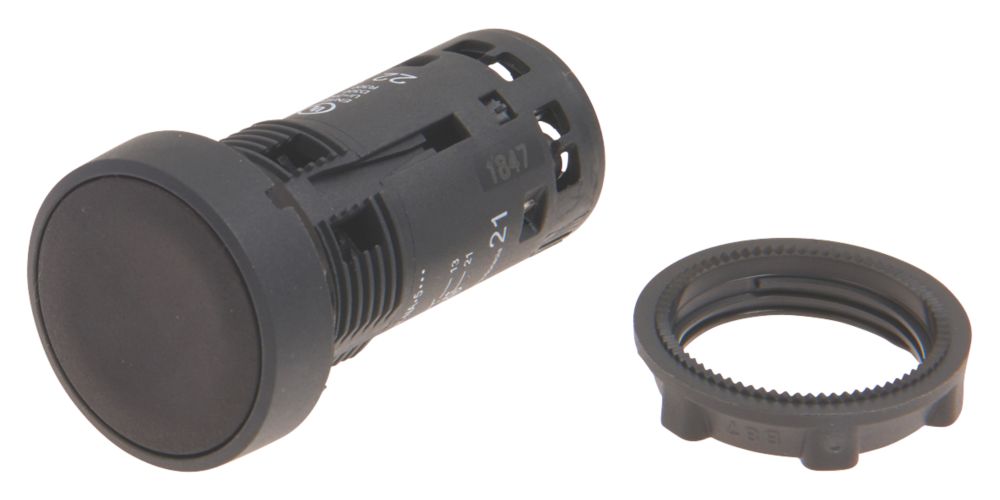 Image of Schneider Electric XB7NA25 Black Flush Push-Button Spring Return Selector Switch NO/NC 