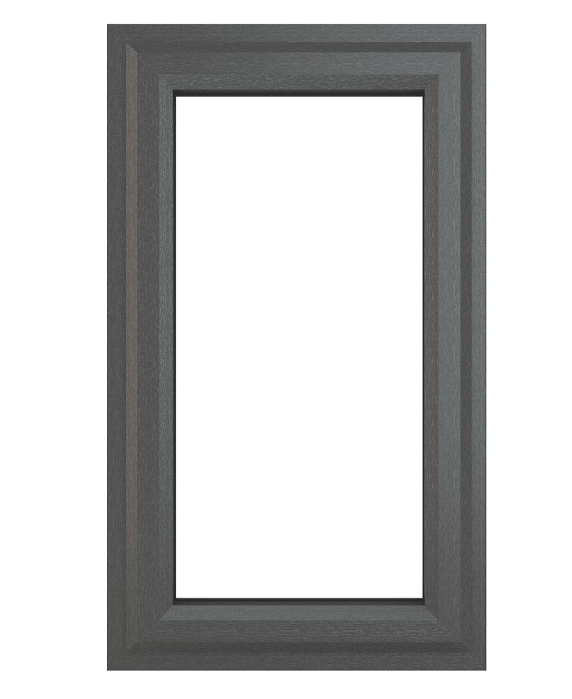 Image of Crystal Left-Hand Opening Clear Triple-Glazed Casement Anthracite on White uPVC Window 610mm x 1190mm 