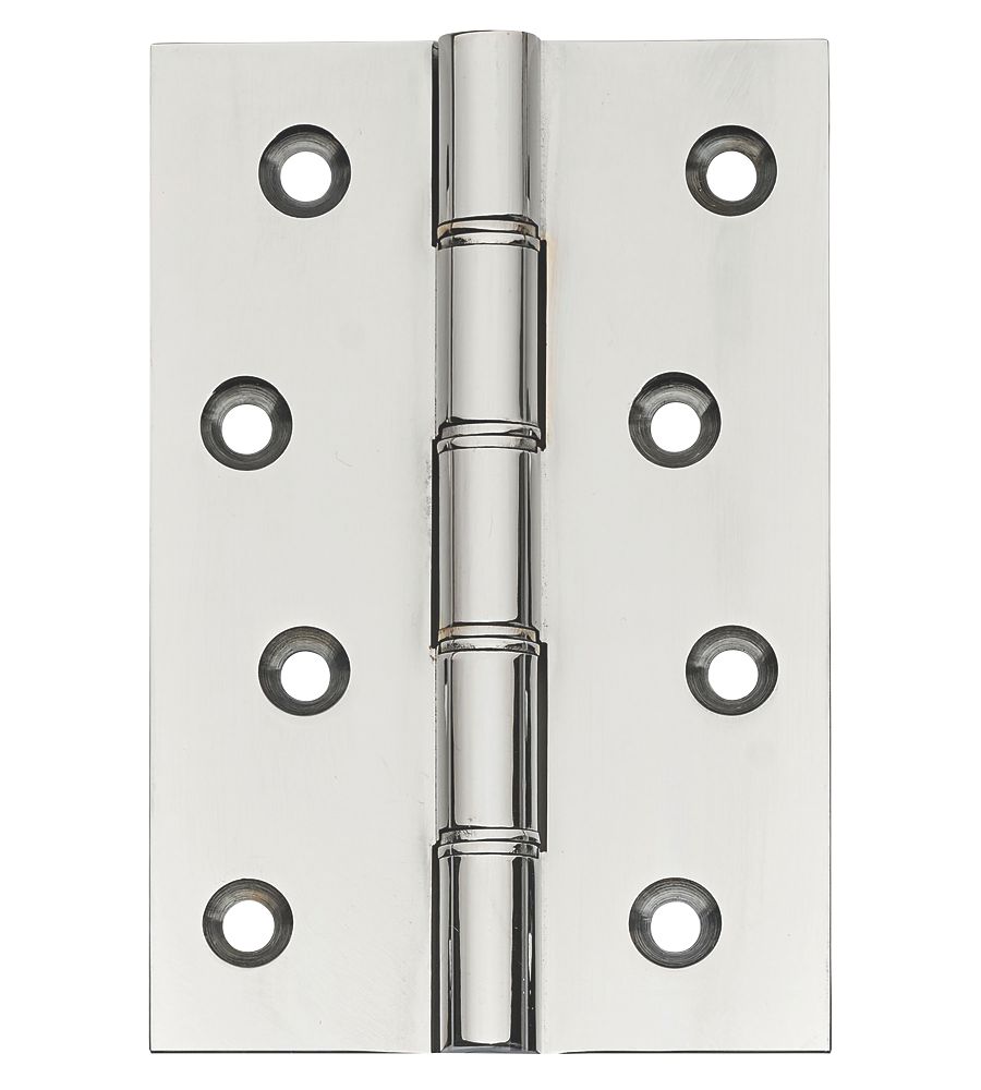 Image of Polished Chrome Double Phosphor Bronze Washered Butt Hinges 101mm x 67mm 2 Pack 