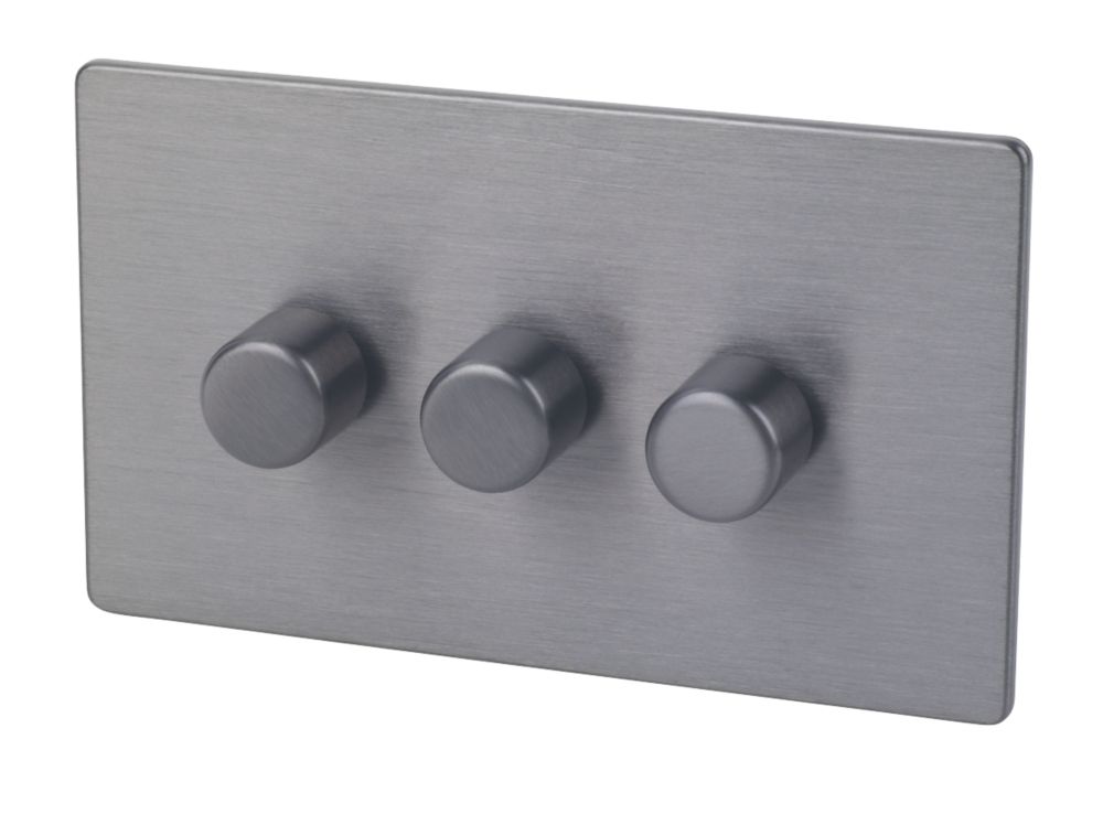 Image of LAP 2-Gang 2-Way Dimmer Switch Slate-Effect 