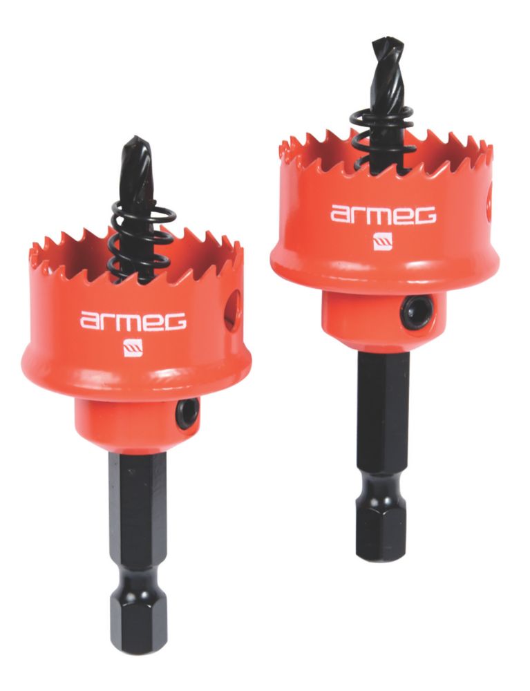 Image of Armeg Acceler8 Hex Shank Sheet Steel Holesaw 25mm 2 Pack 