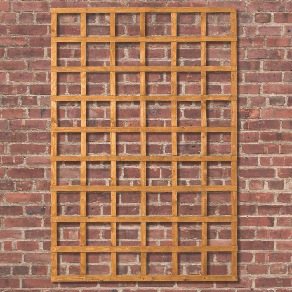 Image of Forest Softwood Wide Rectangular Trellis 4' x 6' 4 Pack 