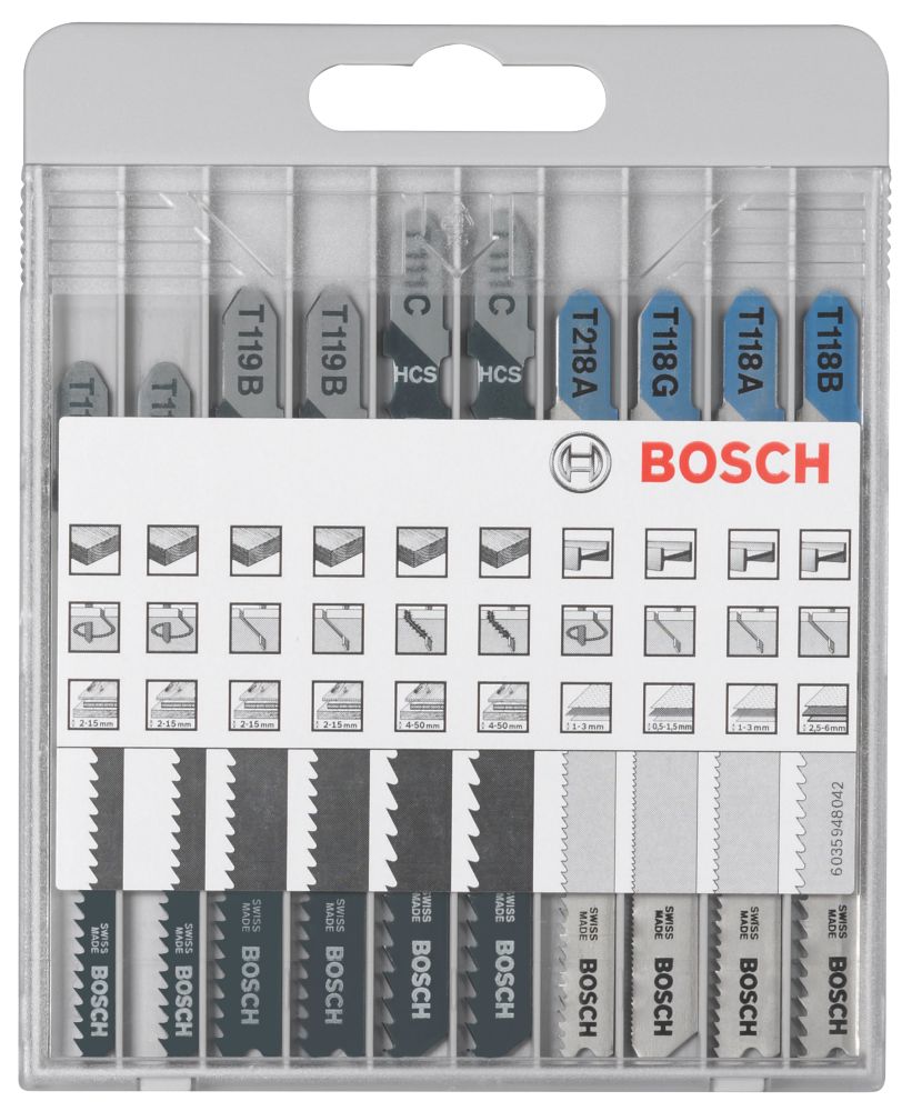 Image of Bosch X-Pro 2.607.010.630 Multi-Material Basic Jigsaw Blade Set 10 Piece Set 
