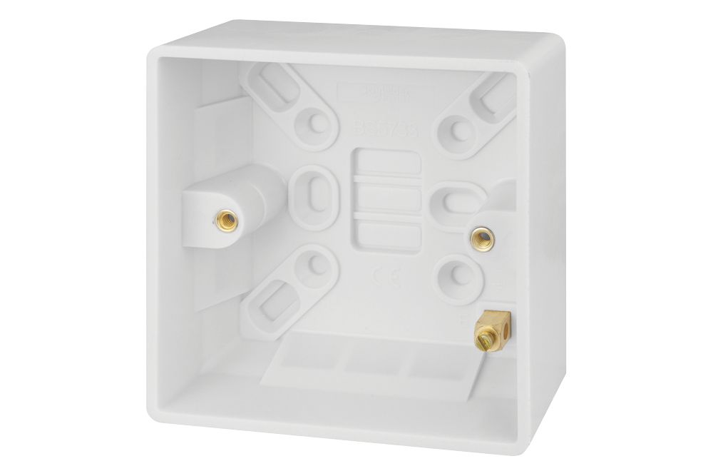 Image of Schneider Electric Ultimate Slimline 1-Gang Surface Pattress Surface Pattress Box 27mm 